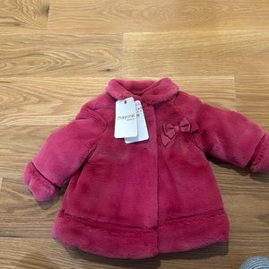 Baby foax fur jacket . Hot pink. New with tags